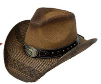 TX BROWN COWBOY HAT